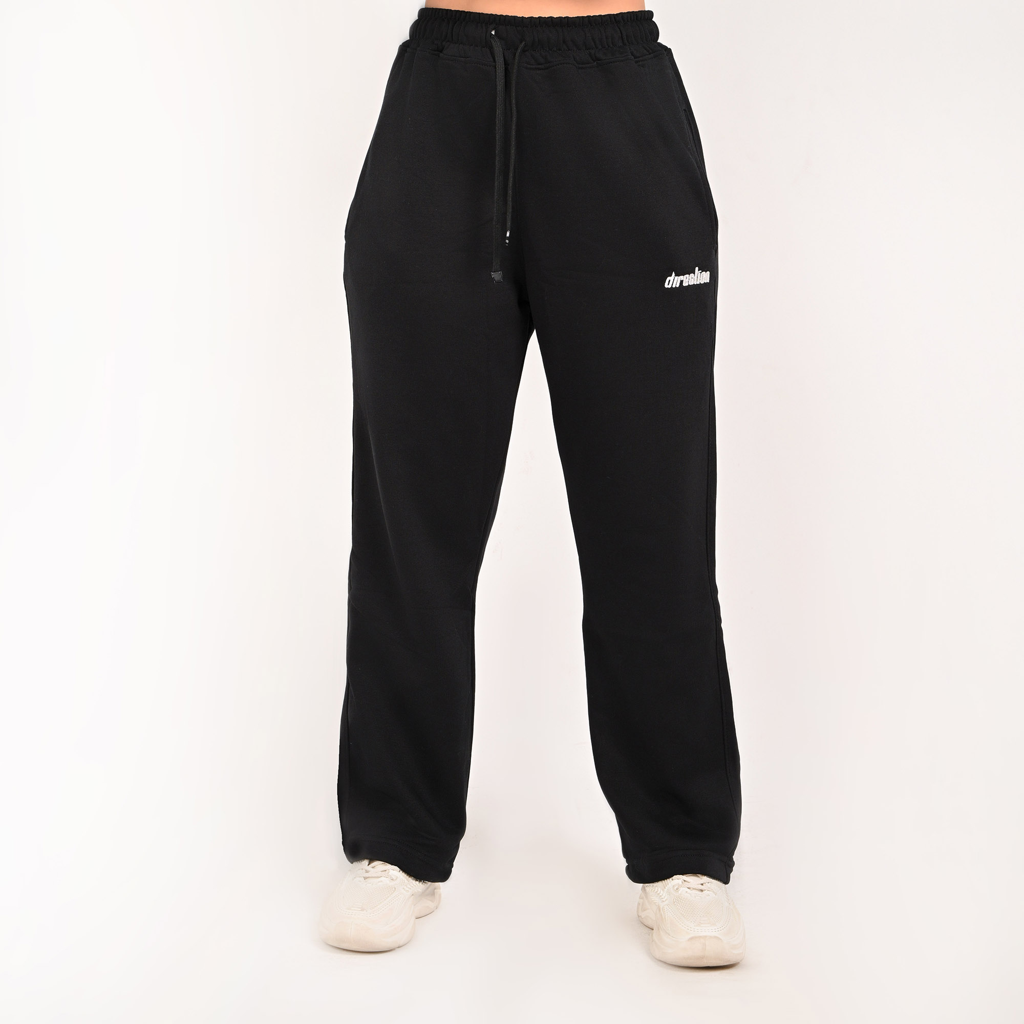 Wide-Leg unisex black sweatpants