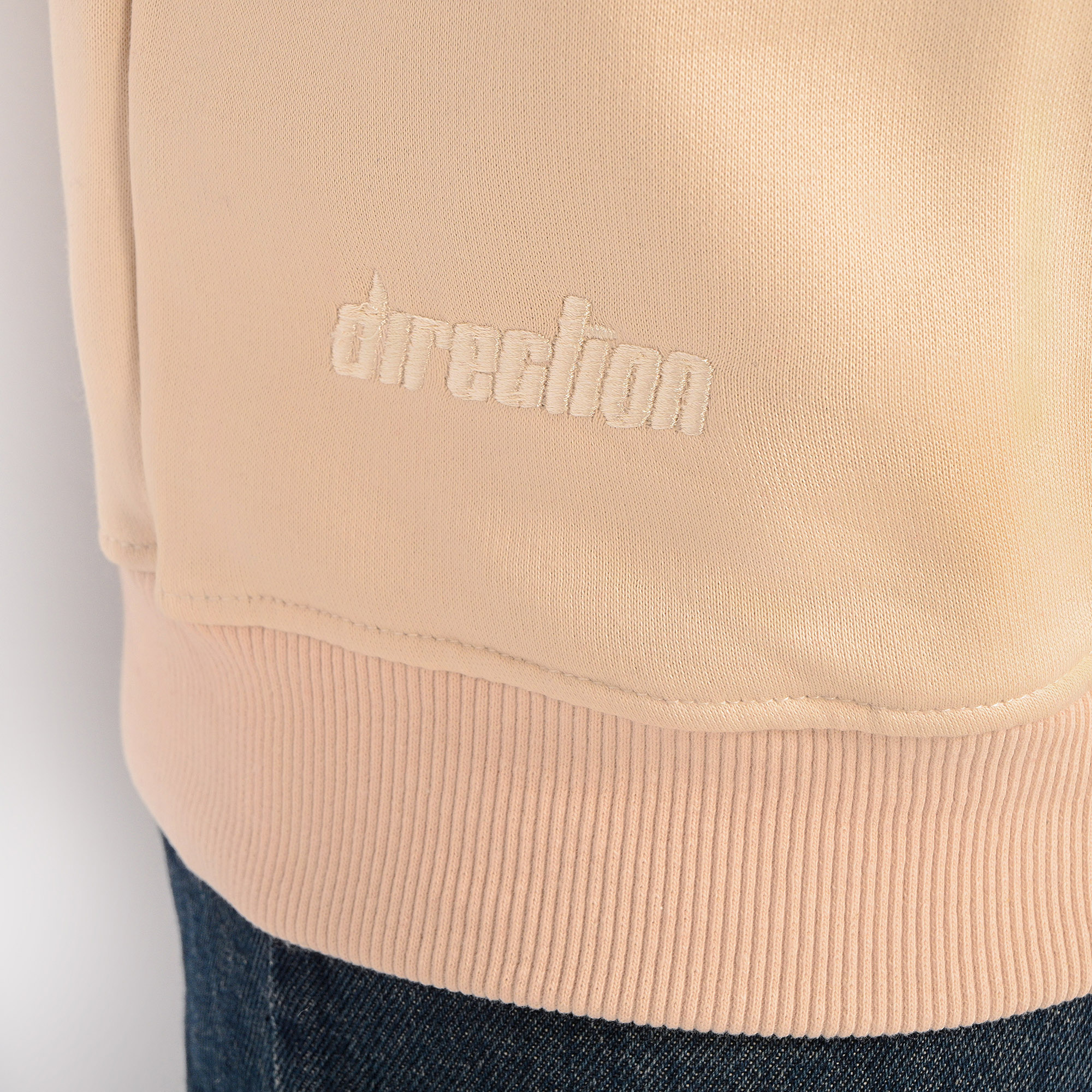 Unisex Cream Beige Quarter-Zip