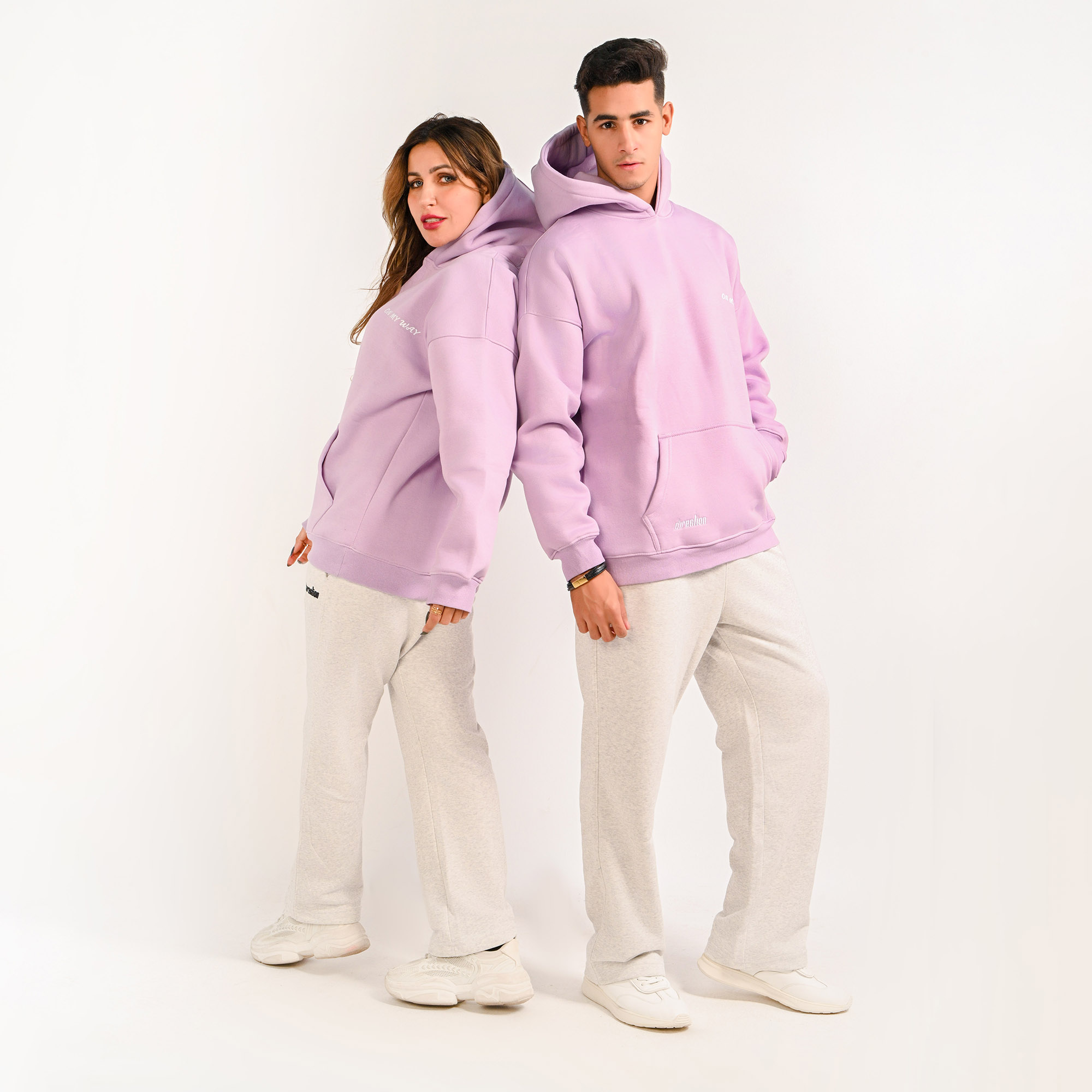 On my way- unisex lavender hoodie