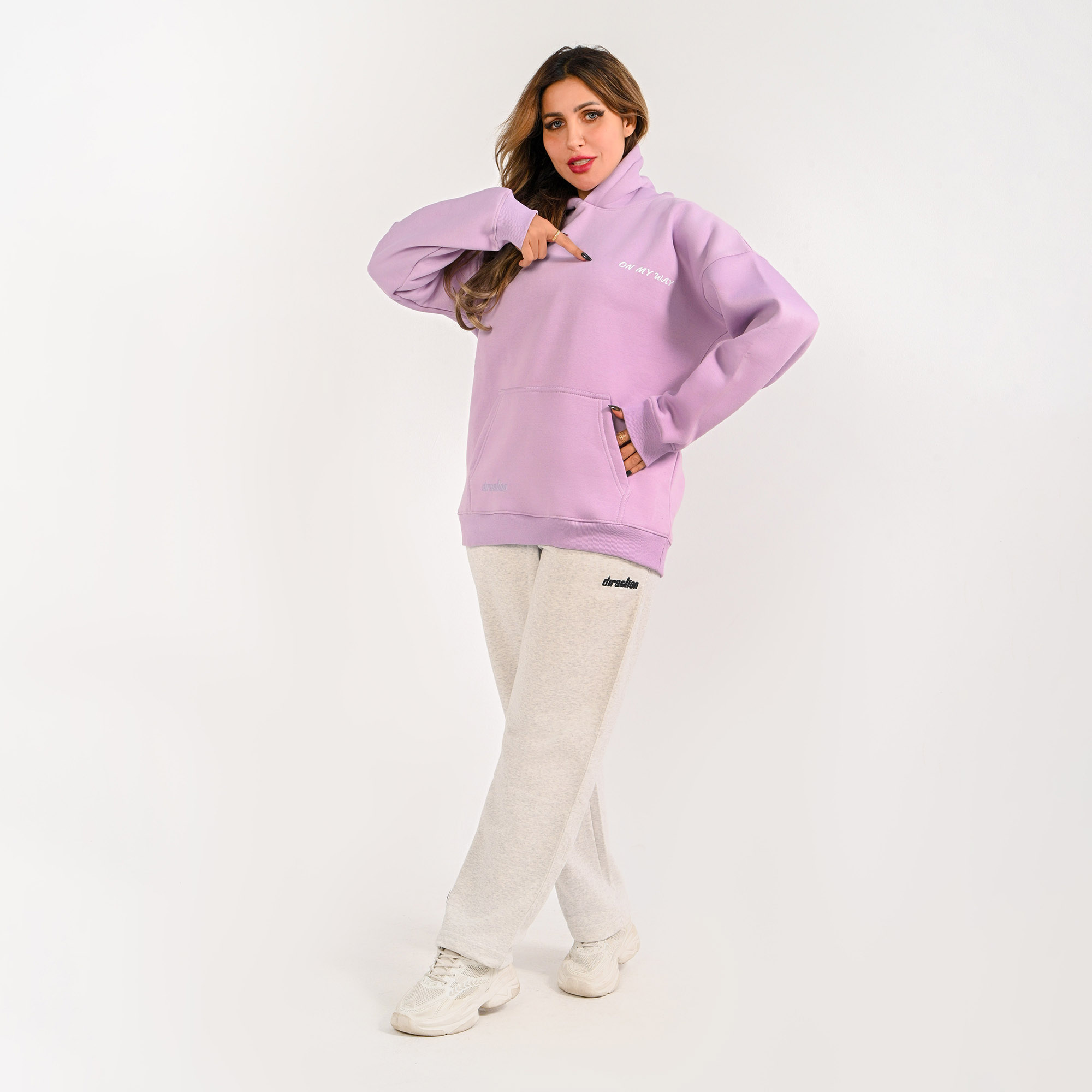 On my way- unisex lavender hoodie