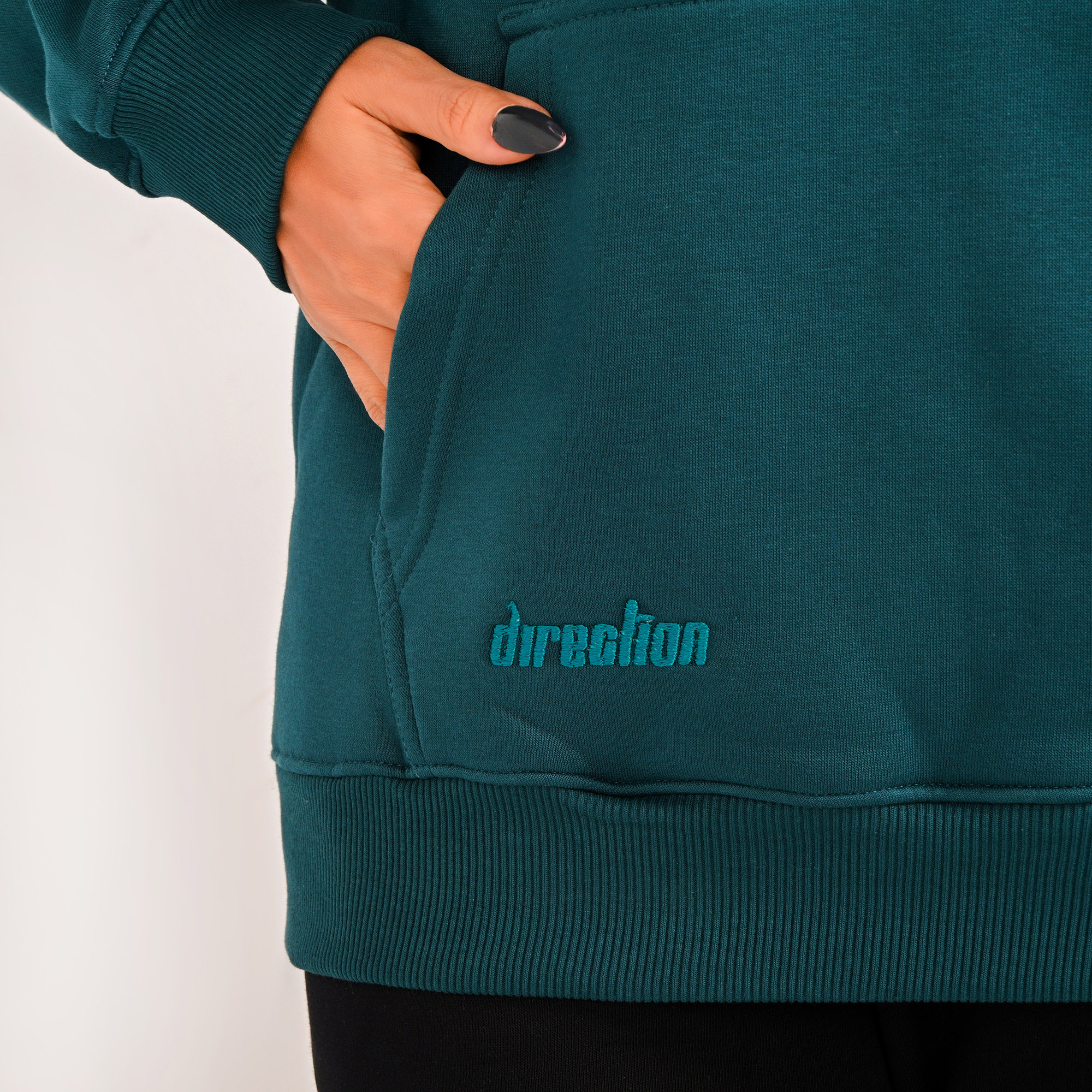 On my way- unisex dark teal hoodie