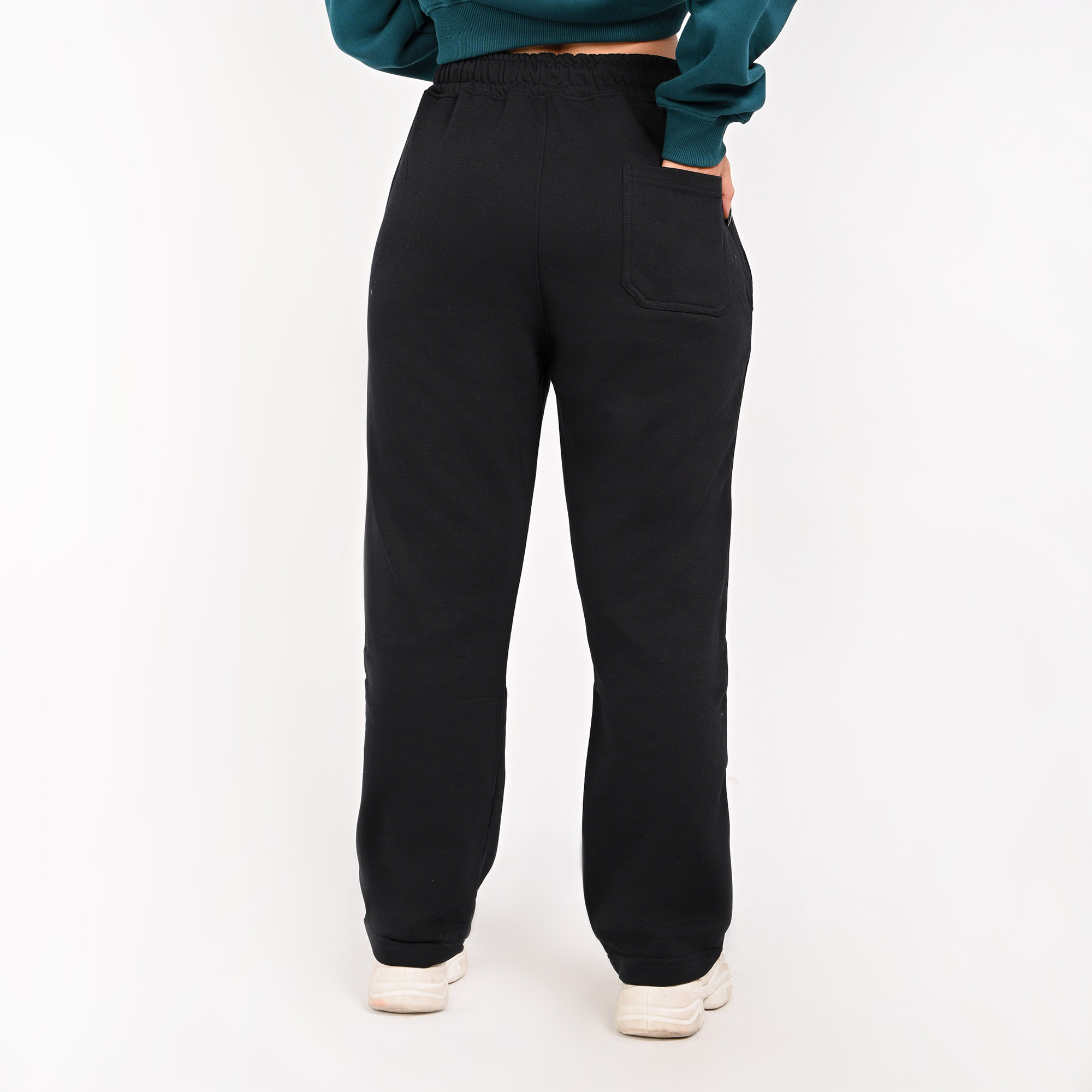 Wide-Leg unisex black sweatpants