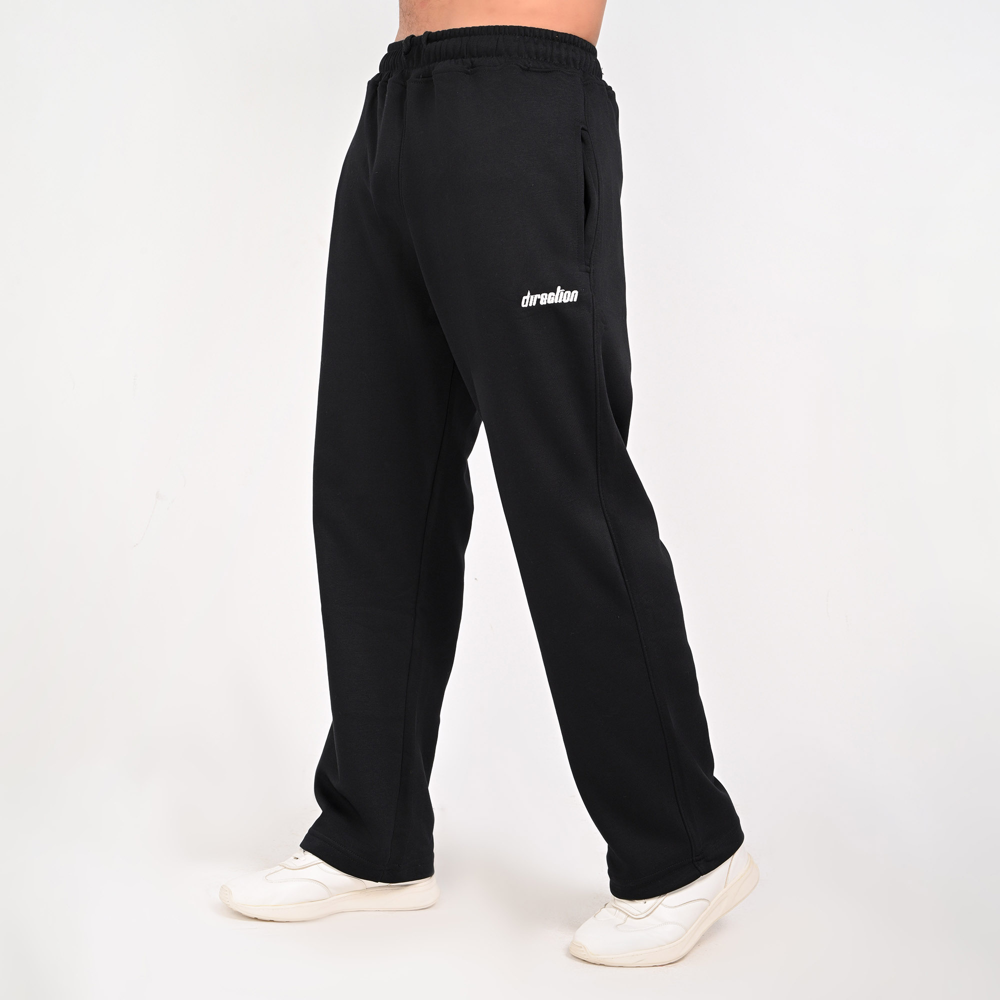 Wide-Leg unisex black sweatpants