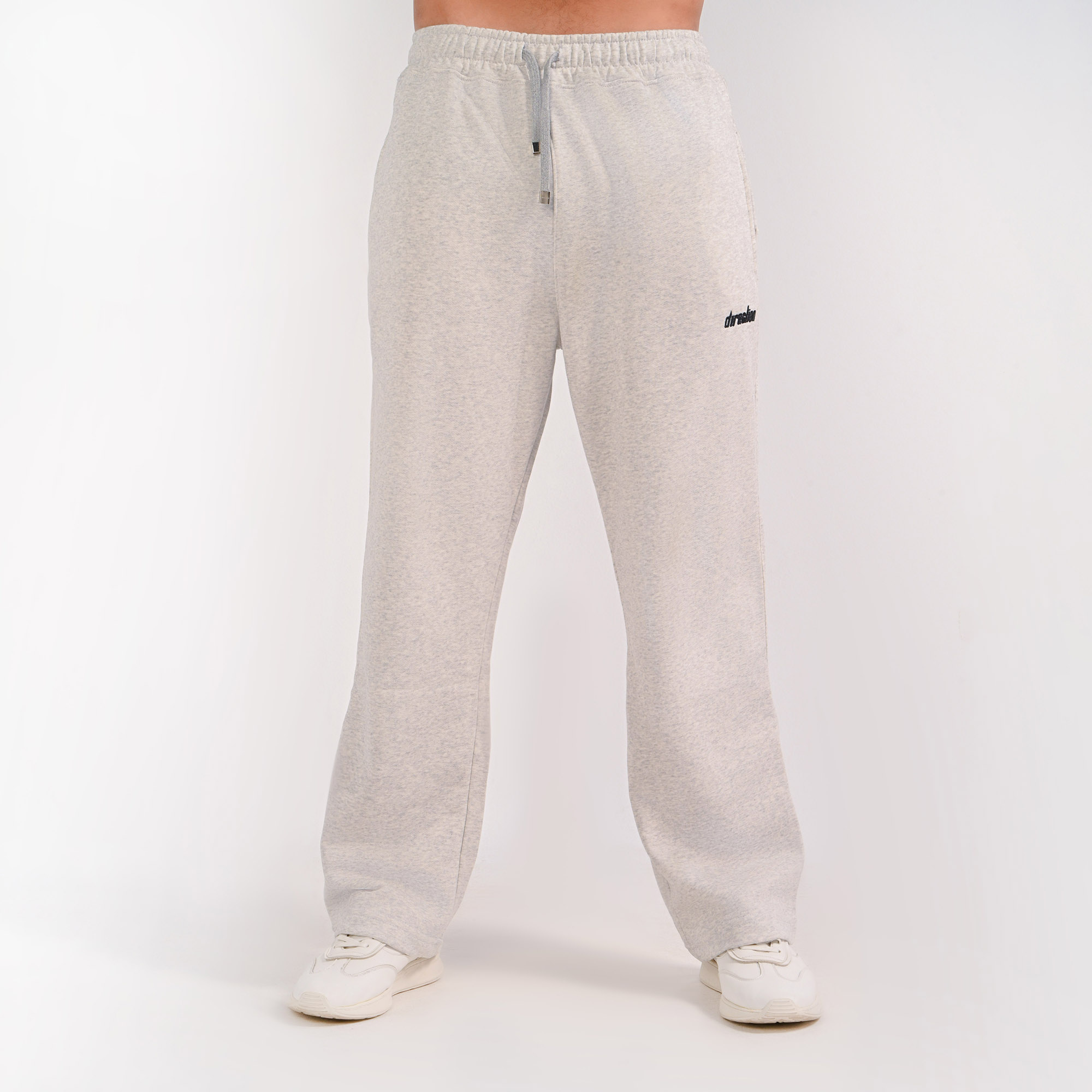 Wide-Leg unisex gray sweatpants - صورة إضافية