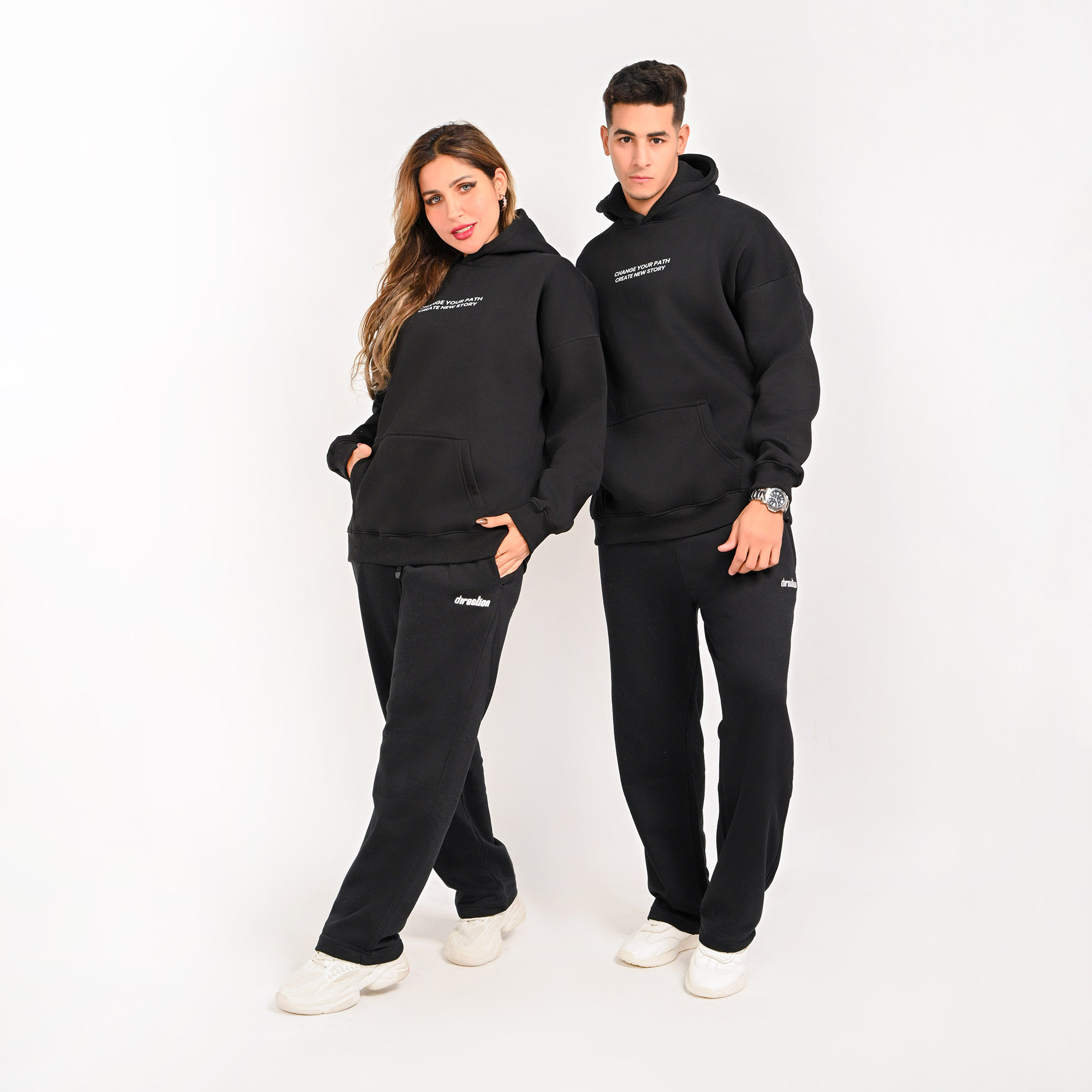 Change your path-unisex black hoodie - صورة إضافية