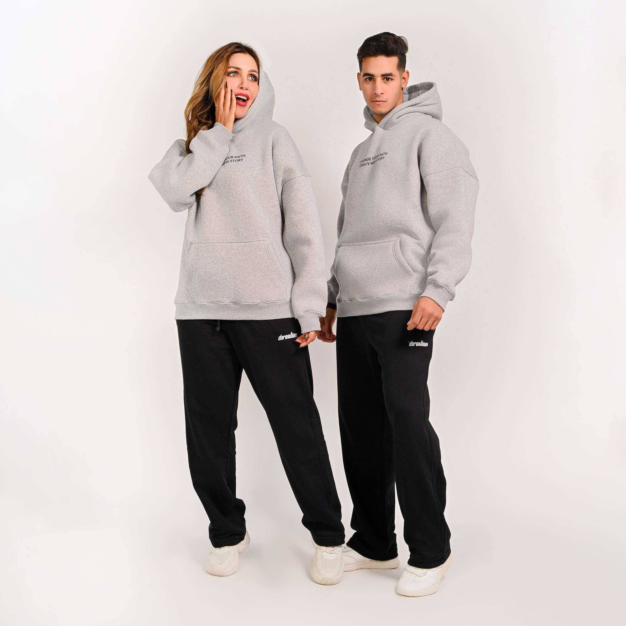 Change your path-unisex gray hoodie