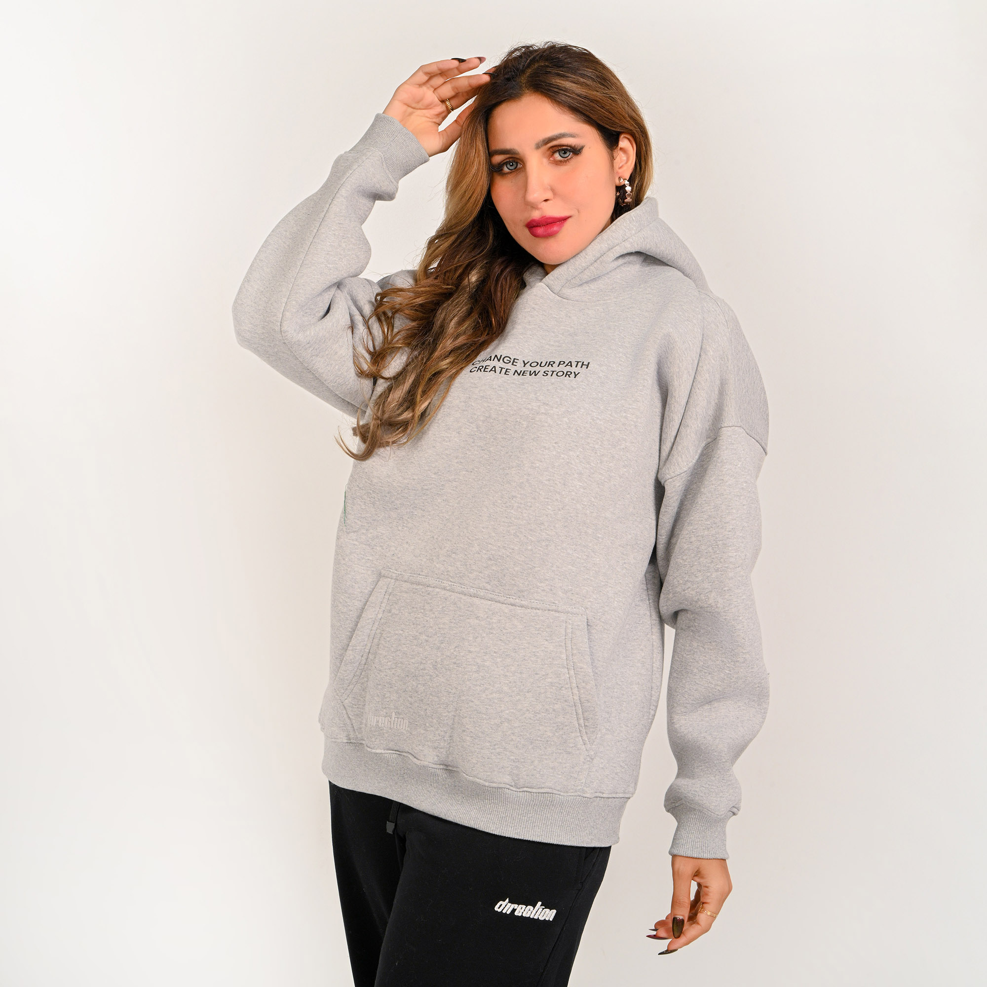 Change your path-unisex gray hoodie