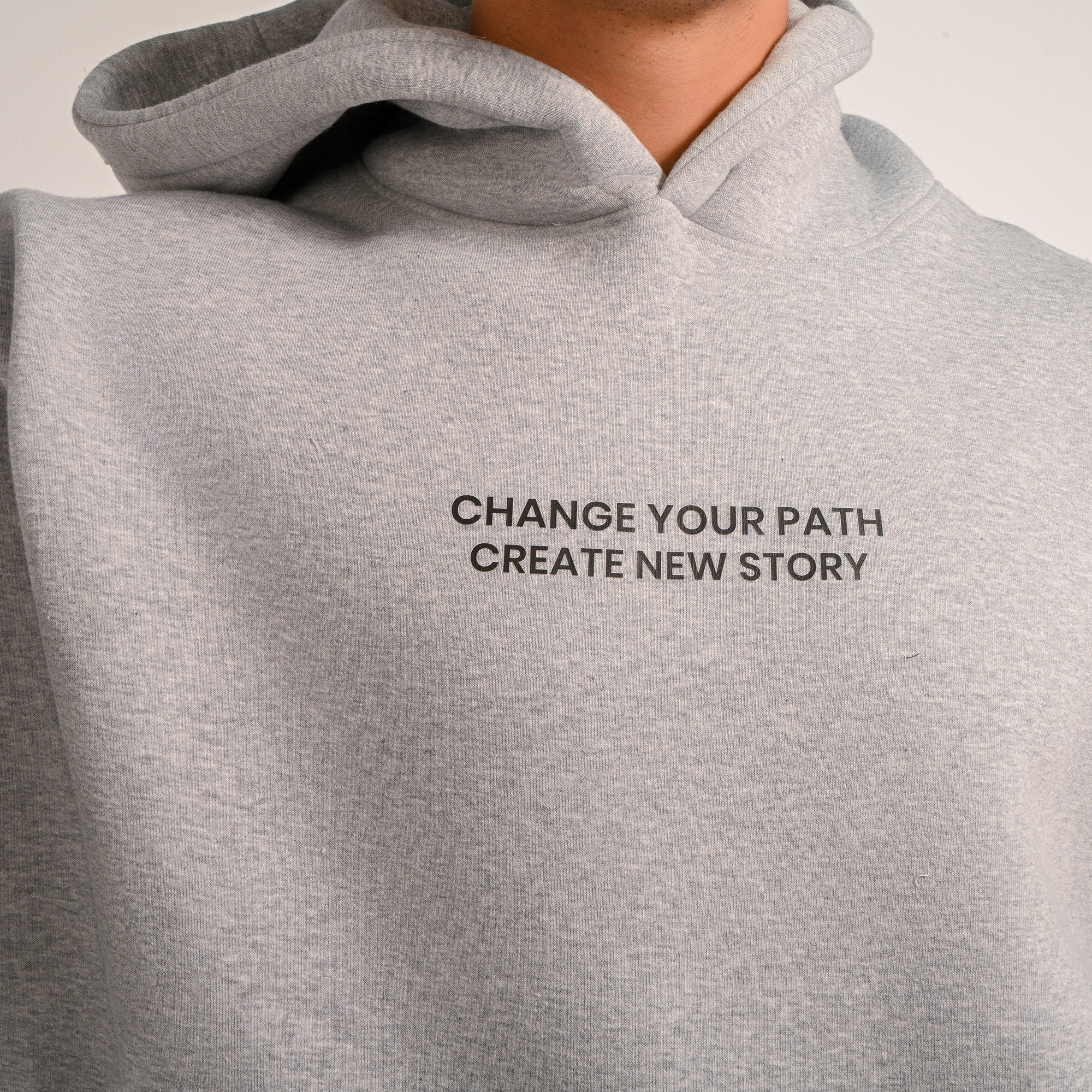 Change your path-unisex gray hoodie
