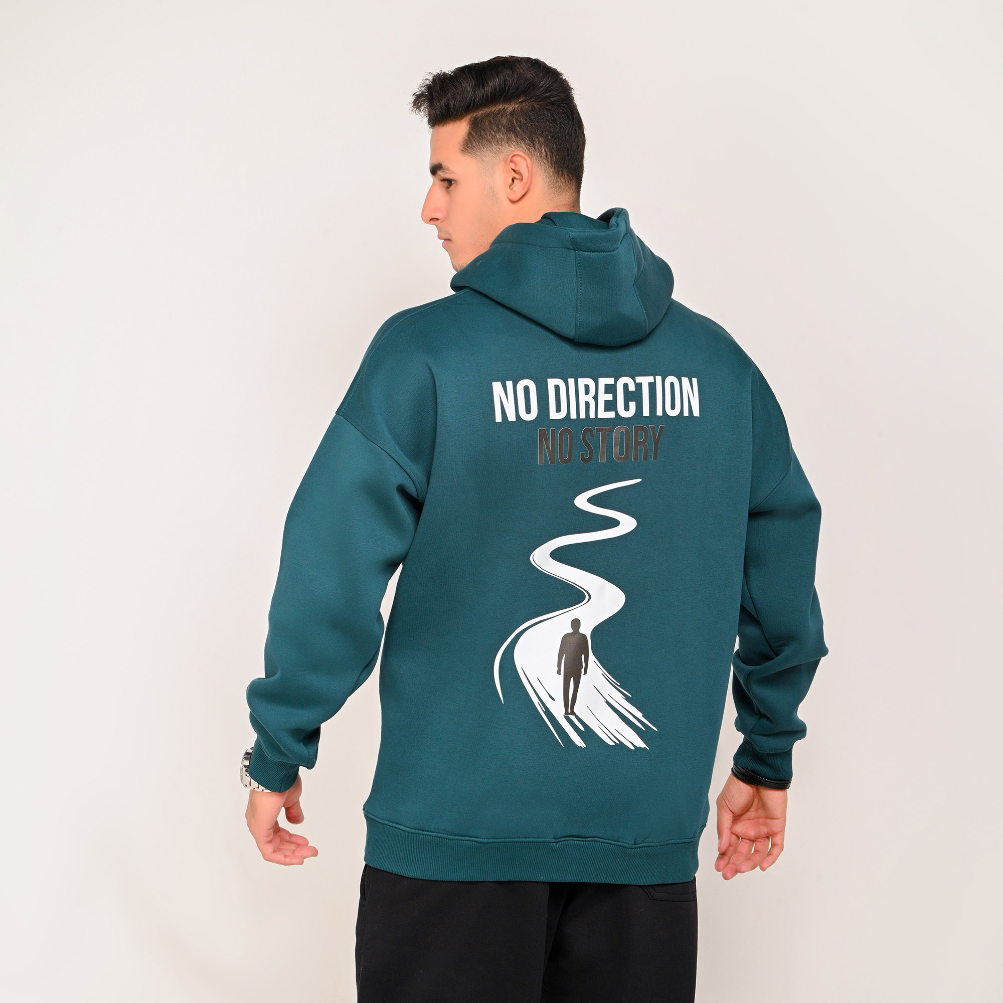 No direction No story-unisex dark teal hoodie