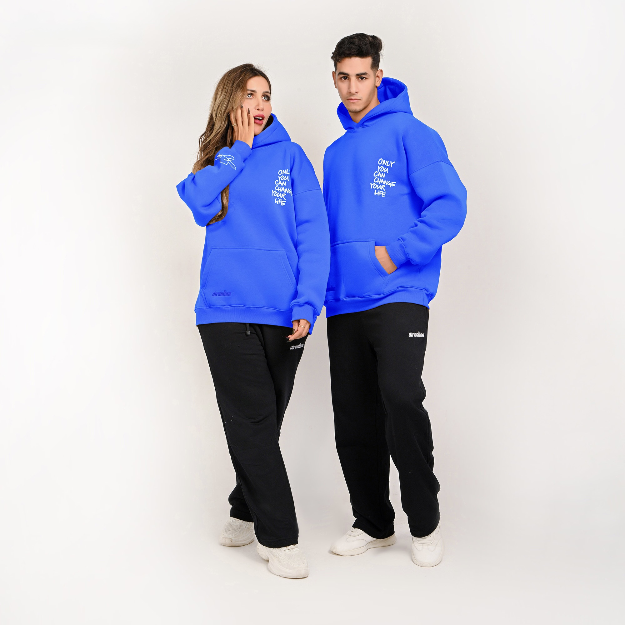 Only you can change your life-unisex deep blue hoodie - صورة إضافية