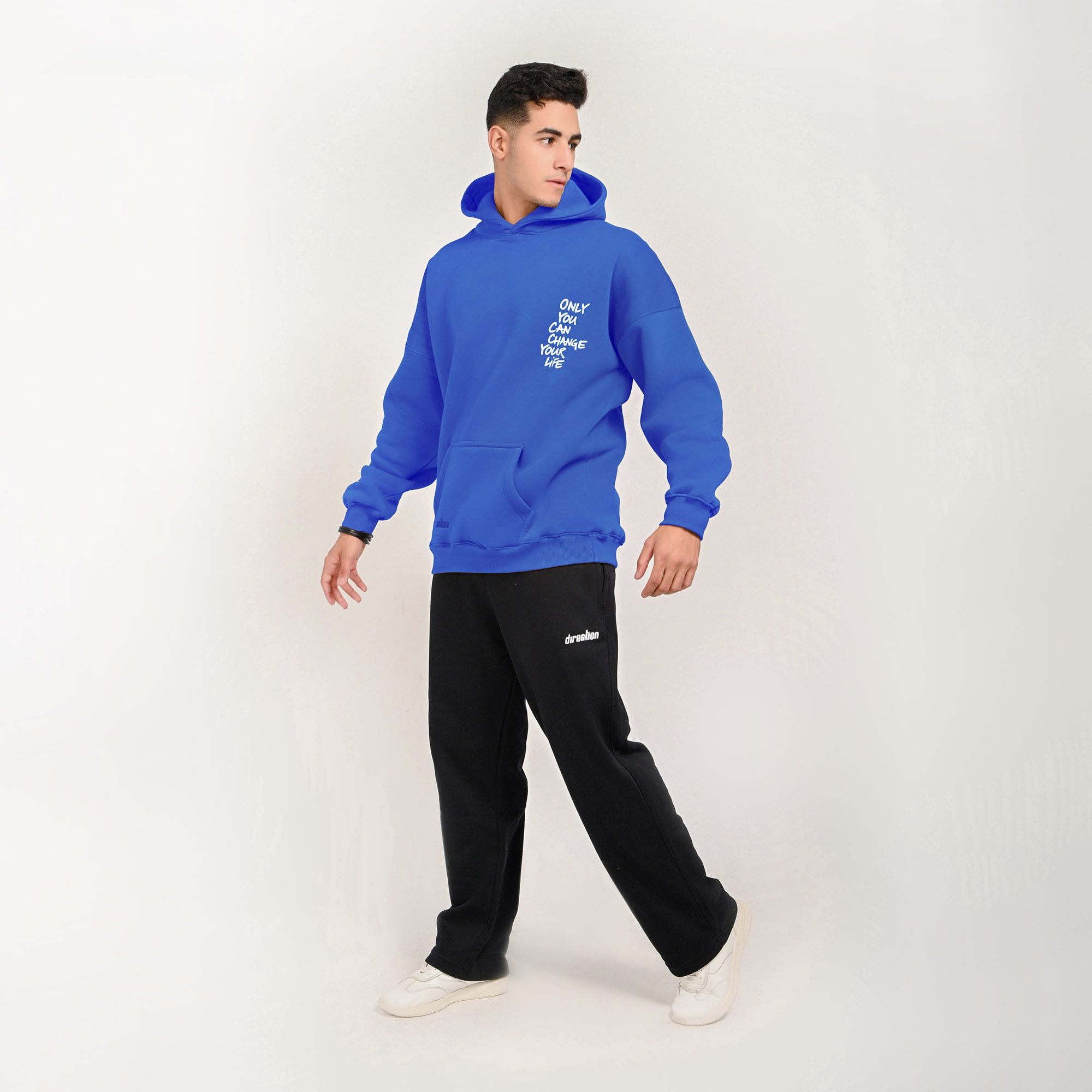 Only you can change your life-unisex deep blue hoodie