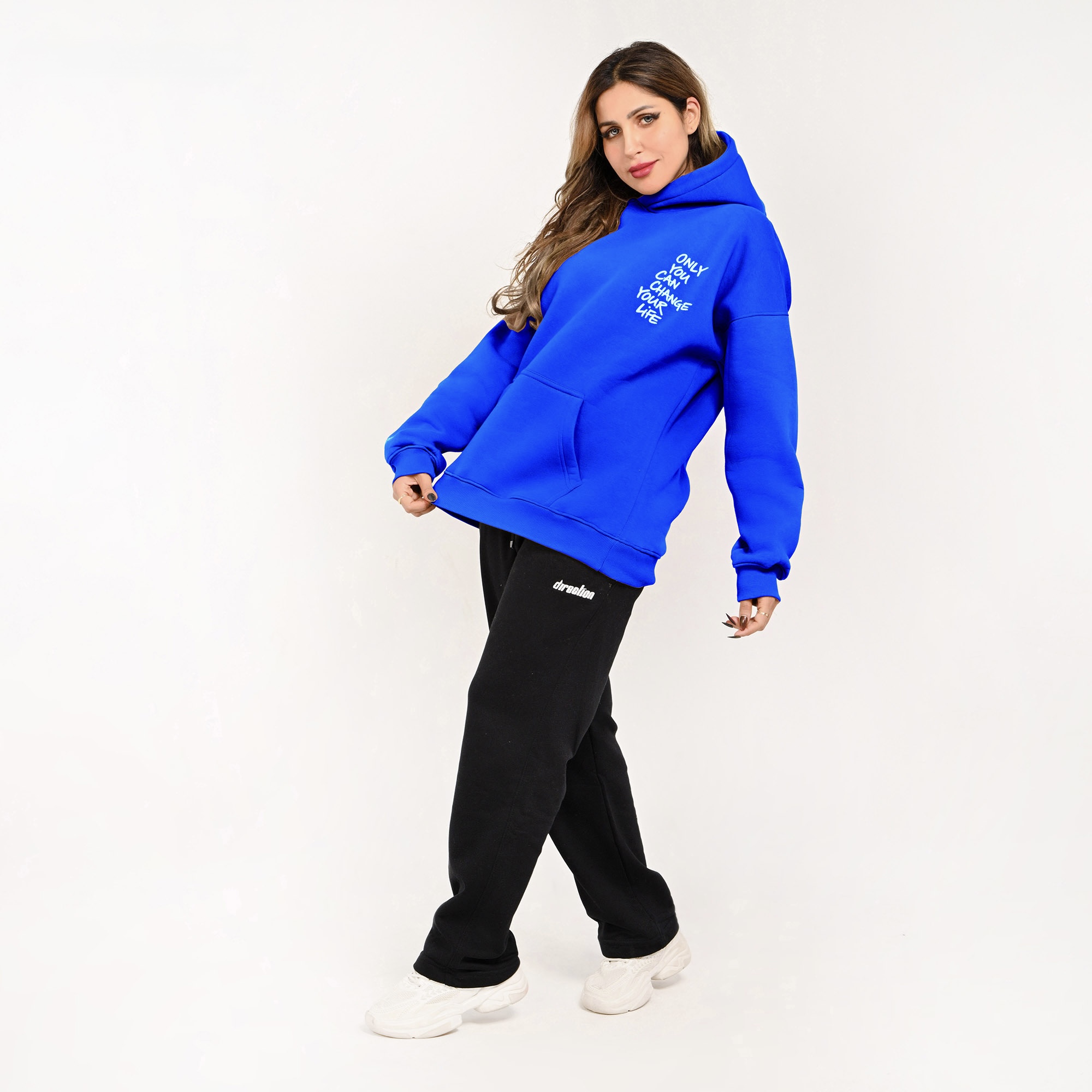 Only you can change your life-unisex deep blue hoodie